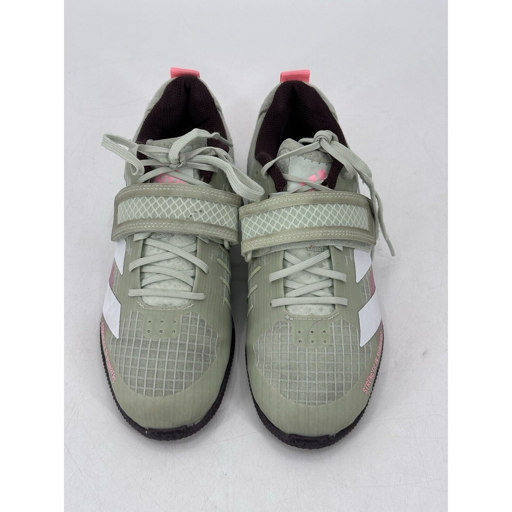 Adidas Adipower Sz 5 Men's Weightlifting 3 Linen Green Beam Pink